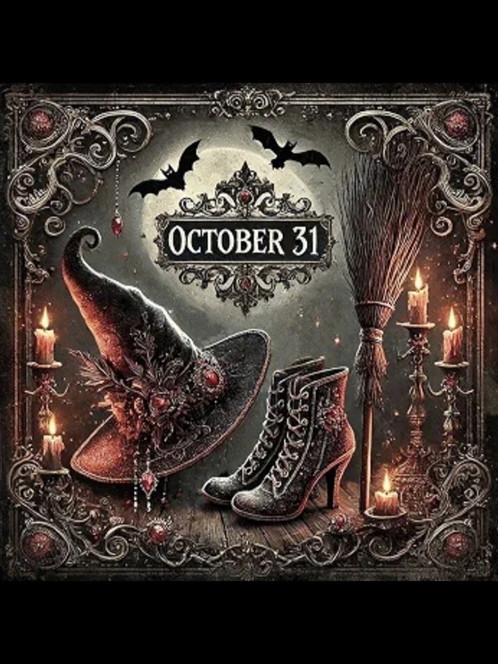 Halloween Witch Clothes October 31st 5D Diamond Painting Kit New